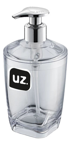 Encontraproduto.com.br - Porta Sabonete Liquido Uz Plático Preto Translúcido 300ml