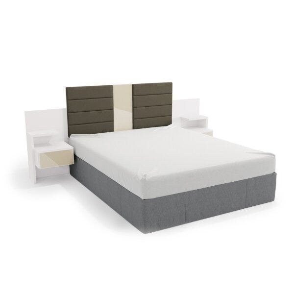 Encontraproduto.com.br - Cabeceira Casal/Queen 2 Mesas de Apoio G290 Branco
