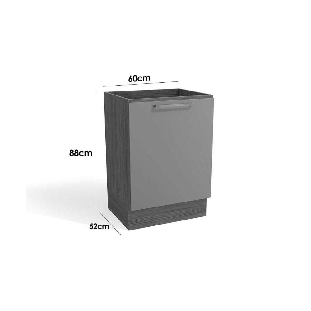 Encontraproduto.com.br - Módulo Cozinha Kappesberg Botanic Balcão Botanic M629 1 Porta C-tampo 60cm Nogueira-oliva-preto - Kappesberg