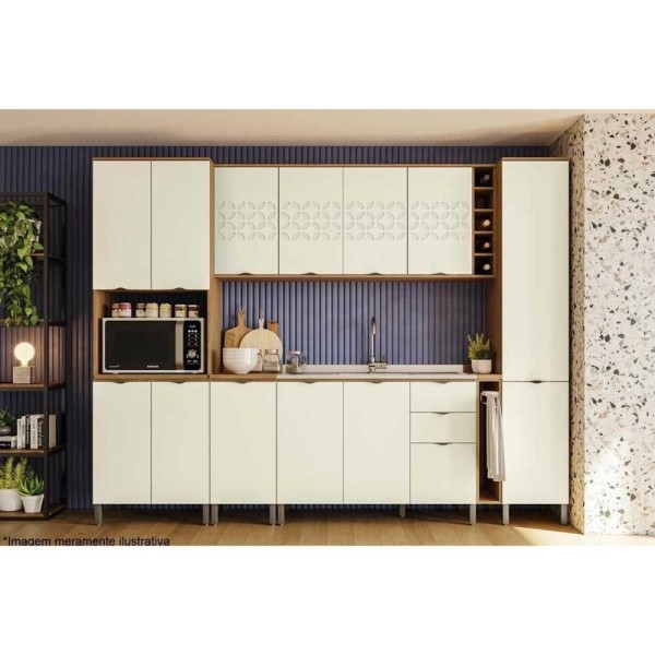 Encontraproduto.com.br - Módulo Cozinha Kappesberg Lótus Balcão J724 2 Portas C-tampo 80cm Freijo-off White-cinzel-kappesberg