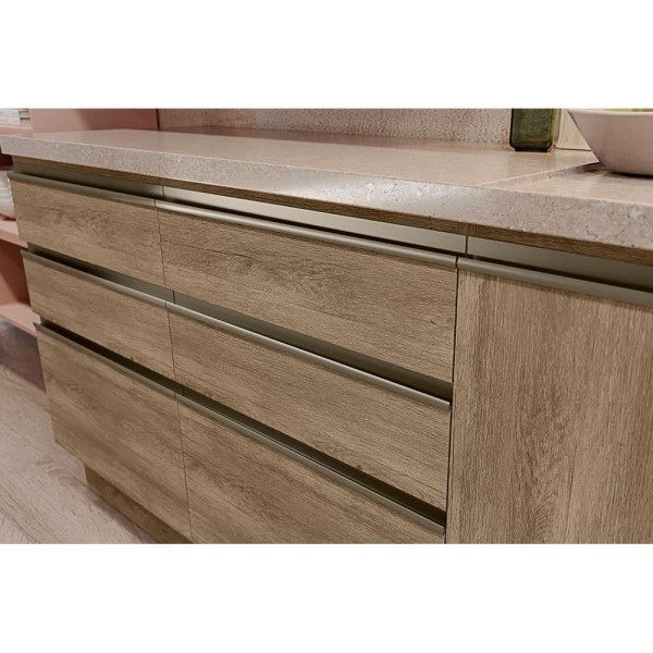 Encontraproduto.com.br - Módulo Cozinha Kappesberg Maxxi Balcão G746 1 Porta e 4 Gavetas s/ Tampo 120cm Nogal-Kappesberg