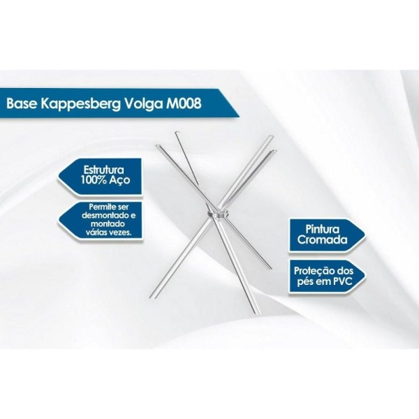 Encontraproduto.com.br - Base Mesa De Jantar Volga M008 S/ Tampo Cromado - Kappesberg