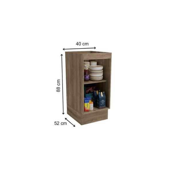 Encontraproduto.com.br - Módulo Cozinha Kappesberg Maxxi Nicho G741 c/ Tampo 40cm Branco/Orion-Kappesberg