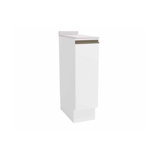 Encontraproduto.com.br - Balcão De Cozinha Modulado Maxxi G737 Porta Tempero 1 Porta C/tampo 25cm Branco/branco - Kappesberg