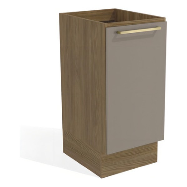 Balcão De Cozinha Modulado Maxxi G743 3 Gavetas C/tampo 60cm Nogal/cinzel - Kappesberg