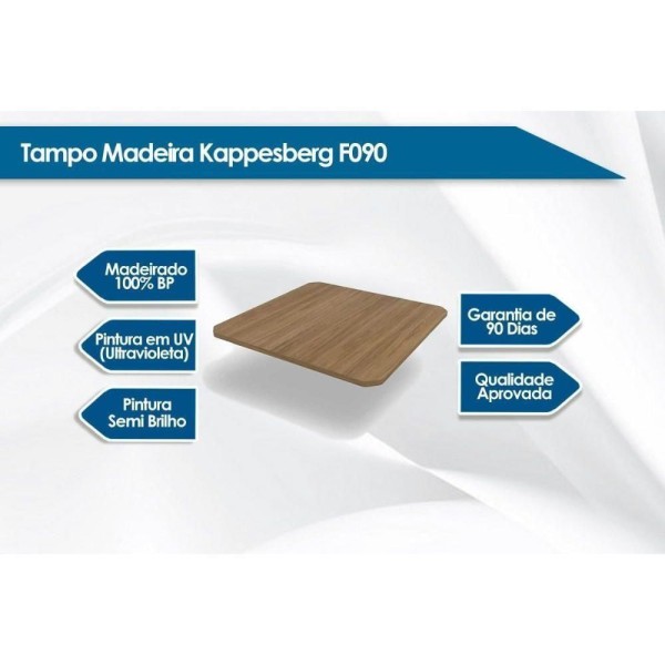 Encontraproduto.com.br - Mesa Jantar Sena C/ Tampo 90cm Cromada/nogueira-kappesberg