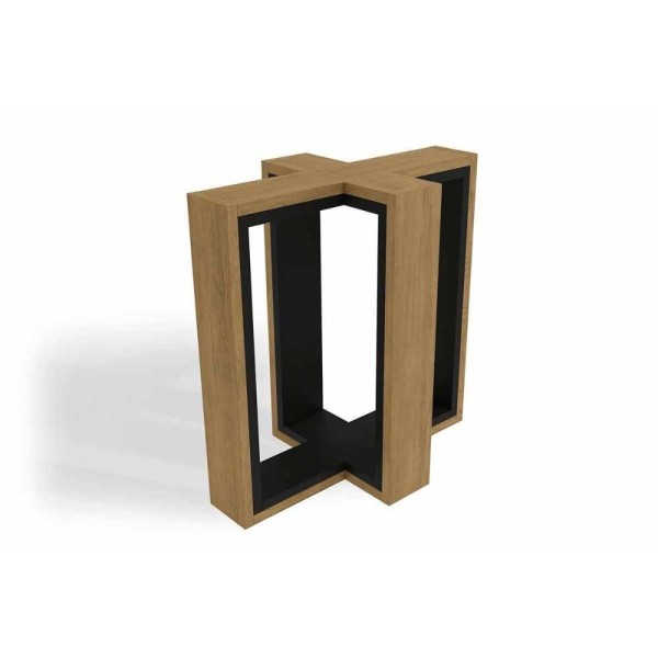 Encontraproduto.com.br - Base De Mesa P/ Cozinha Centella Ba48 Madeirado S/ Tampo Freijo/preto - Kappesberg