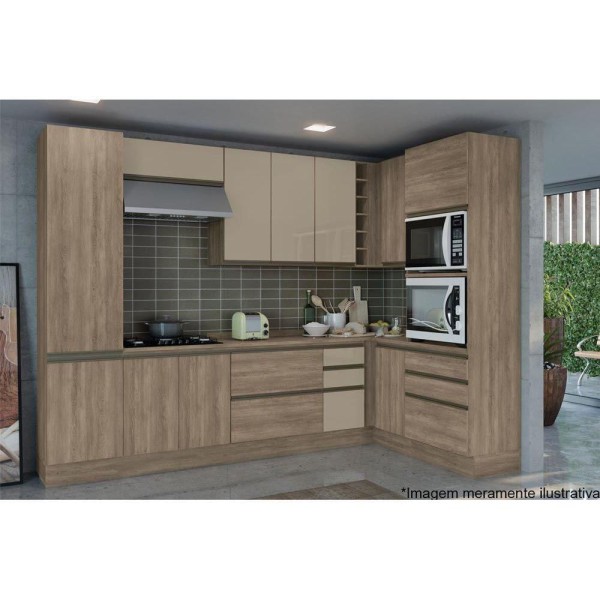 Encontraproduto.com.br - Armário Aéreo Cozinha Modulado Canto Maxxi G768 C/ 1 Porta Polipropileno Branco - Kappesberg