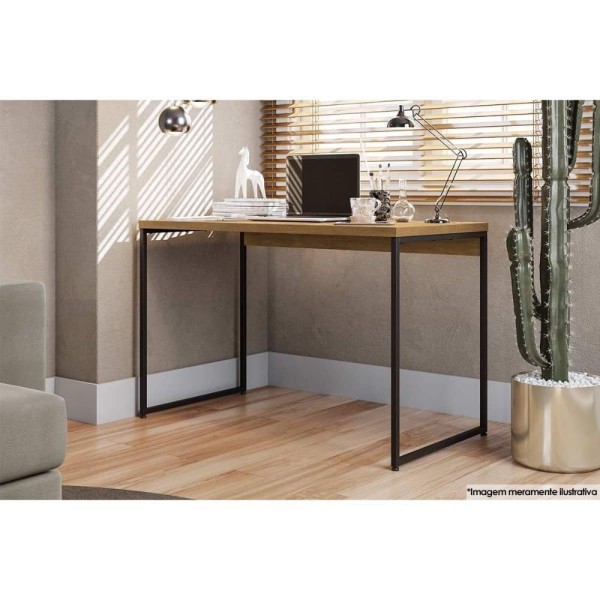 Encontraproduto.com.br - Mesa De Computador Solteiro Industrial Li002 Freijo/preto - Kappesberg