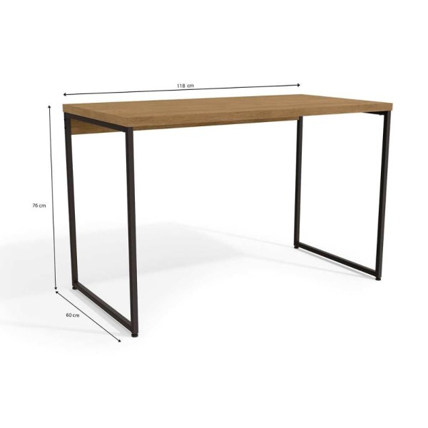 Encontraproduto.com.br - Mesa De Computador Solteiro Industrial Li002 Freijo/preto - Kappesberg