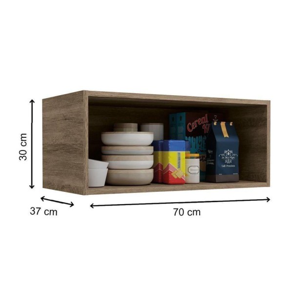 Encontraproduto.com.br - Armário Aéreo Cozinha Modulado  Maxxi G769 c/ 1 Porta Basculante Nogal - Kappesberg
