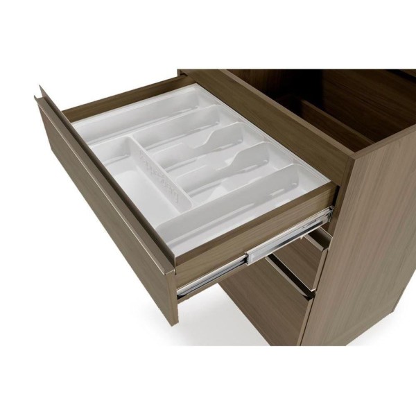 Encontraproduto.com.br - Balcão de Cozinha Modulado Maxxi G743 c/ 3 Gavetas s/ Tampo 60cm Nogal - Kappesberg