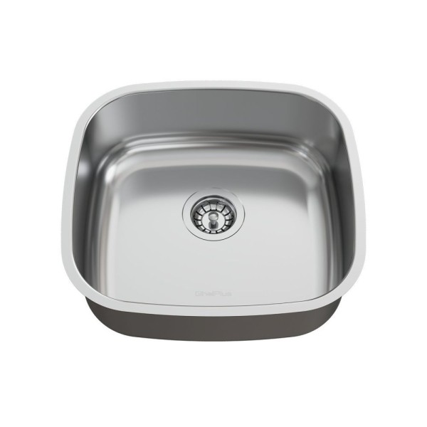 Encontraproduto.com.br - Cuba Para Cozinha Pia Inox N5 36X33,5X14Cm Polida Com Válvula Ghelplus Inox