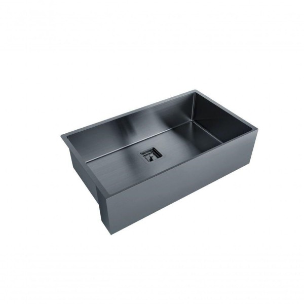 Cuba Semi Encaixe Com Válvula Primaccore Farm Sink Black Matte - Debacco