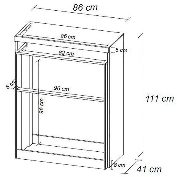 Encontraproduto.com.br - Cômoda Demóbile Triunfo com 5 Gavetas e 1 Nicho