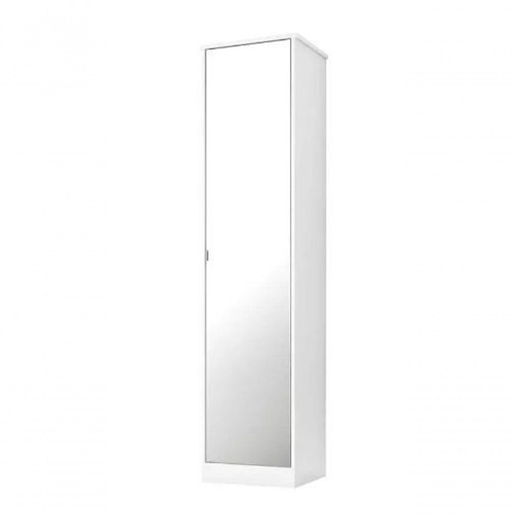 Encontraproduto.com.br - Armário Sapateira Quarto Reflex c/ 1 Porta c/ Espelho Branco - Demóbile