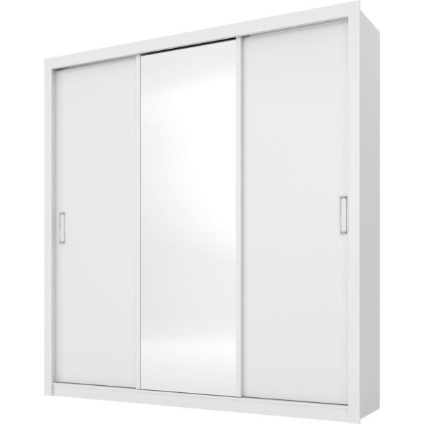 Encontraproduto.com.br - Guarda Roupa Casal Residence Branco Com Pés - Demóbile