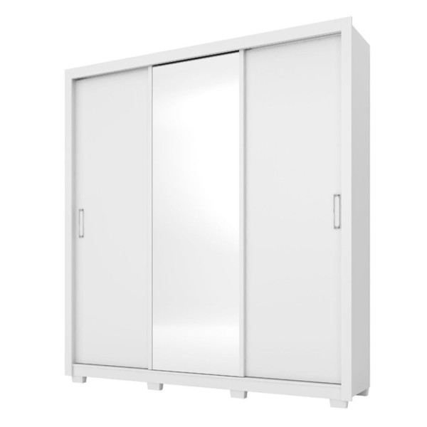Encontraproduto.com.br - Guarda Roupa Casal Residence Branco Com Pés - Demóbile
