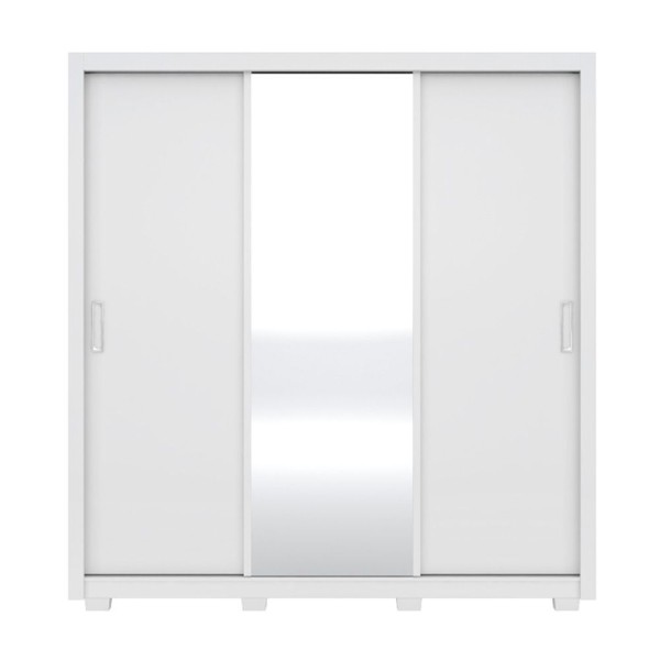Encontraproduto.com.br - Guarda Roupa Casal Residence Branco Com Pés - Demóbile