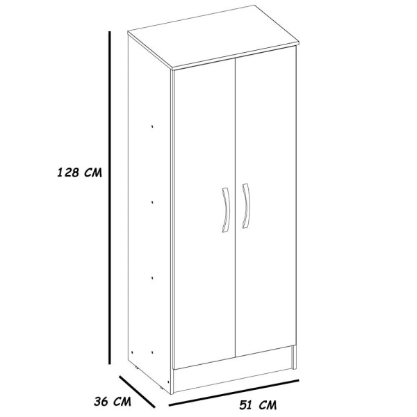 Encontraproduto.com.br - Armário Multiuso Viena 2 Portas Demóbile Cor:ebano