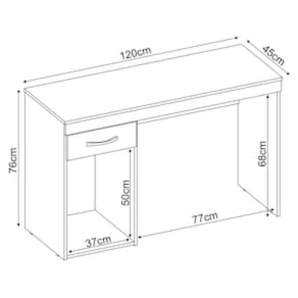 Encontraproduto.com.br - Escrivaninha Vitória 1 Porta e 1 Gaveta Demóbile