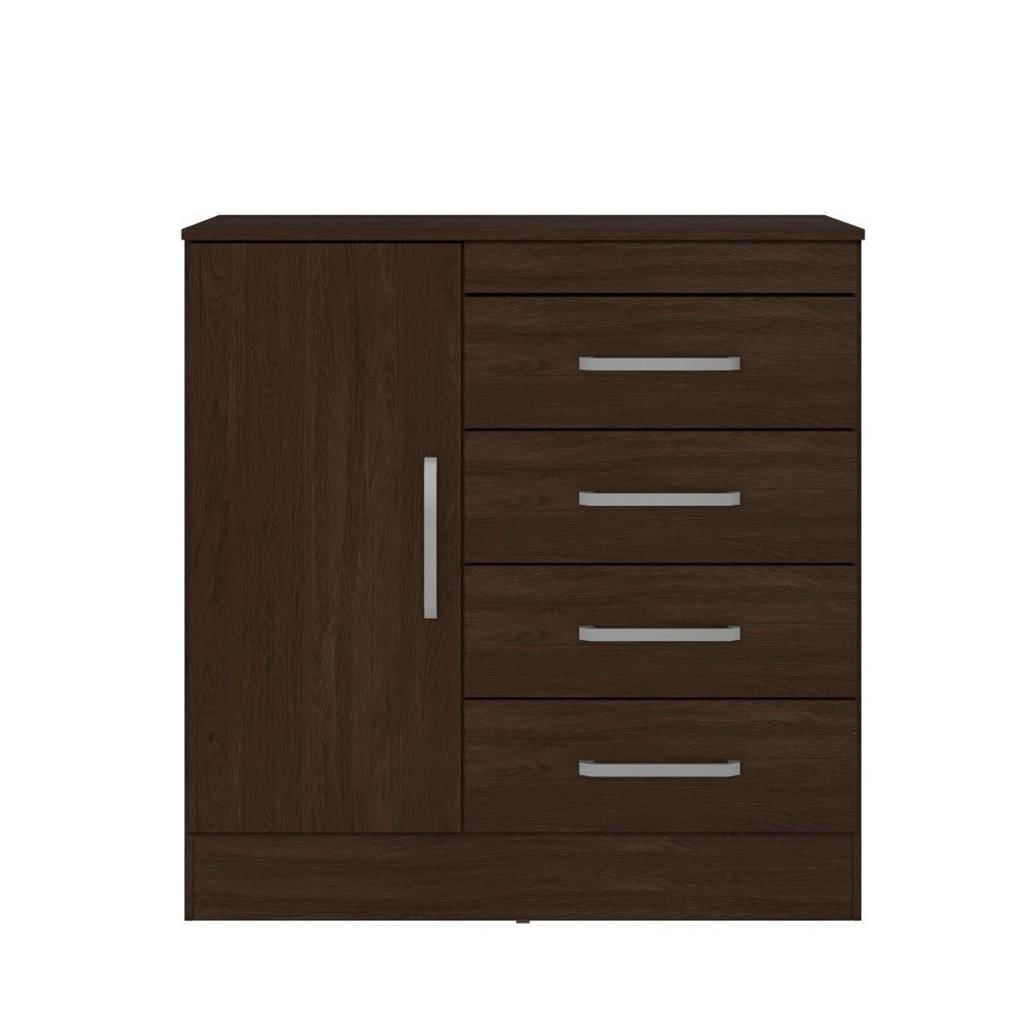Encontraproduto.com.br - Cômoda 4 Gavetas 1 Porta Montevideu Demóbile