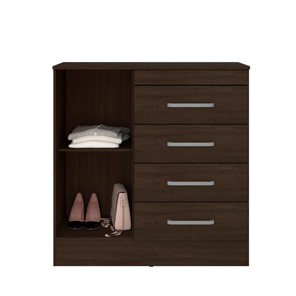 Encontraproduto.com.br - Cômoda 4 Gavetas 1 Porta Montevideu Demóbile