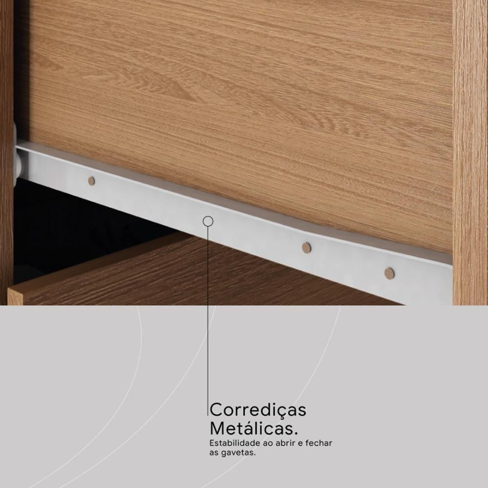 Encontraproduto.com.br - Guarda-Roupa Capelinha com 4 Portas, 3 Gavetas e com Espelho Demobile Persia Amendola Touch