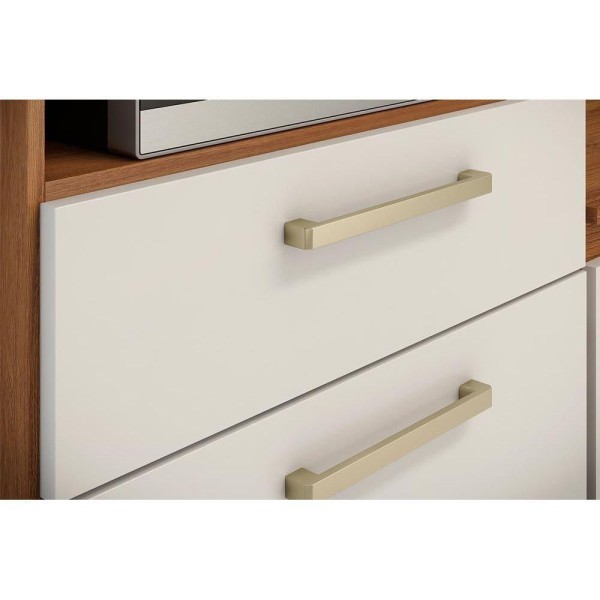 Encontraproduto.com.br - Cozinha Completa Dama 3 Peças (2 Aéreos+ 1 Paneleiro) Cpt104 Avena-grafito - Demóbile