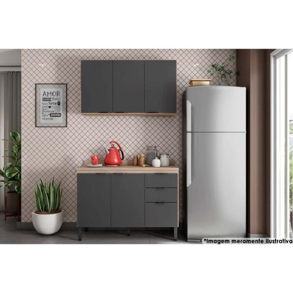 Encontraproduto.com.br - Cozinha Compacta com Tampo FI0010 Firenza Demobile