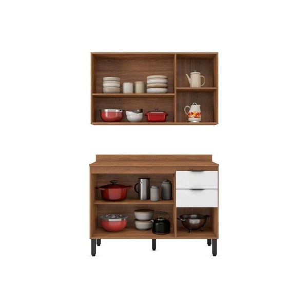 Encontraproduto.com.br - Cozinha Compacta com Tampo FI0010 Firenza Demobile