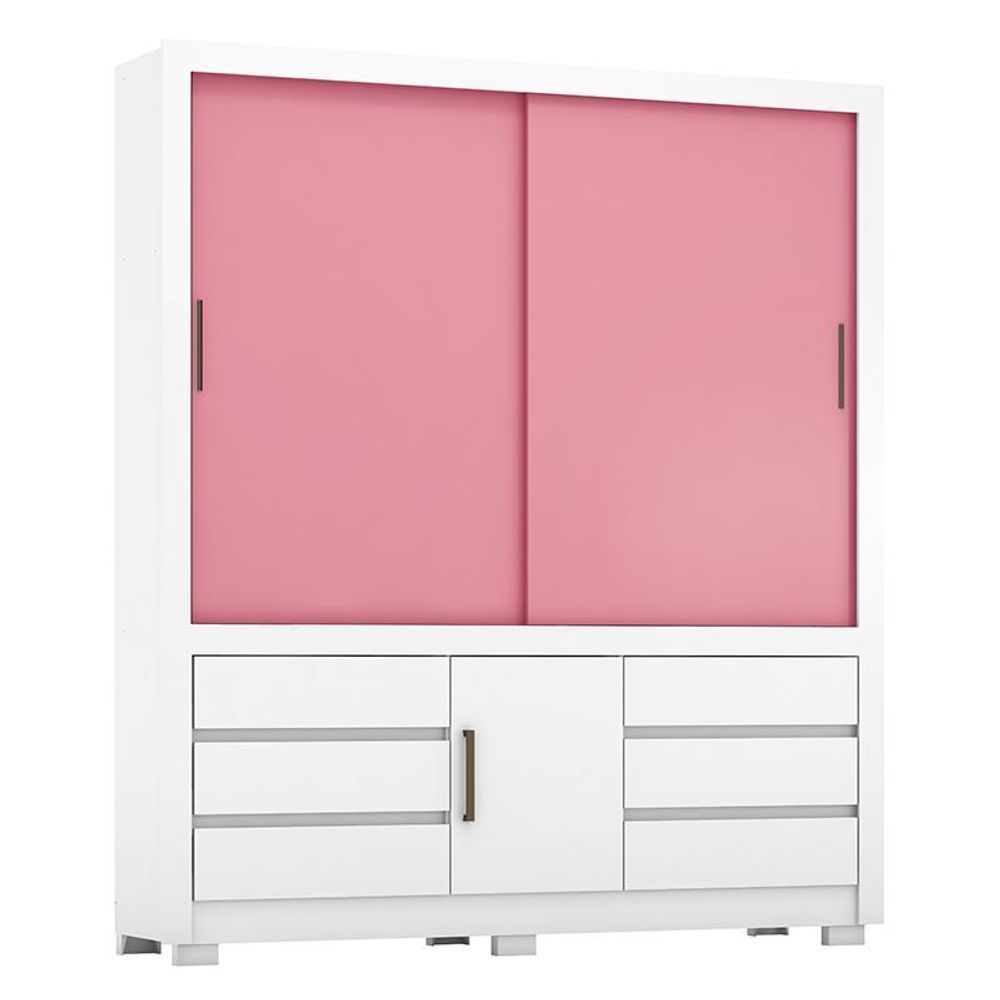 Guarda Roupa Casal Flex com Pés 3 Portas 6 Gavetas Arbo Demobile