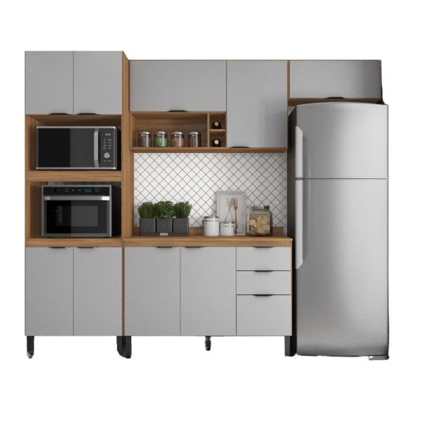 Encontraproduto.com.br - Cozinha Modulada 4 Peças com Nicho FI0003 Firenza Demobile