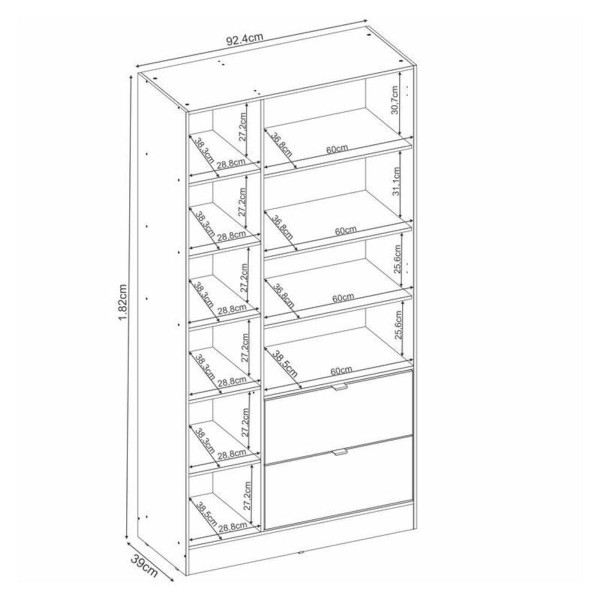 Encontraproduto.com.br - Armário Multiuso Joy 2 Portas Branco Com Espelho - Demóbile Branco