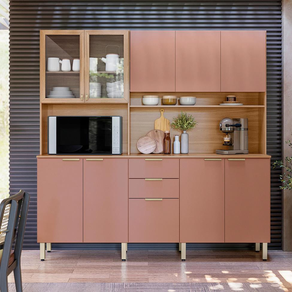Cozinha Compacta 10 Portas 2 Gavetas Amora Demobile