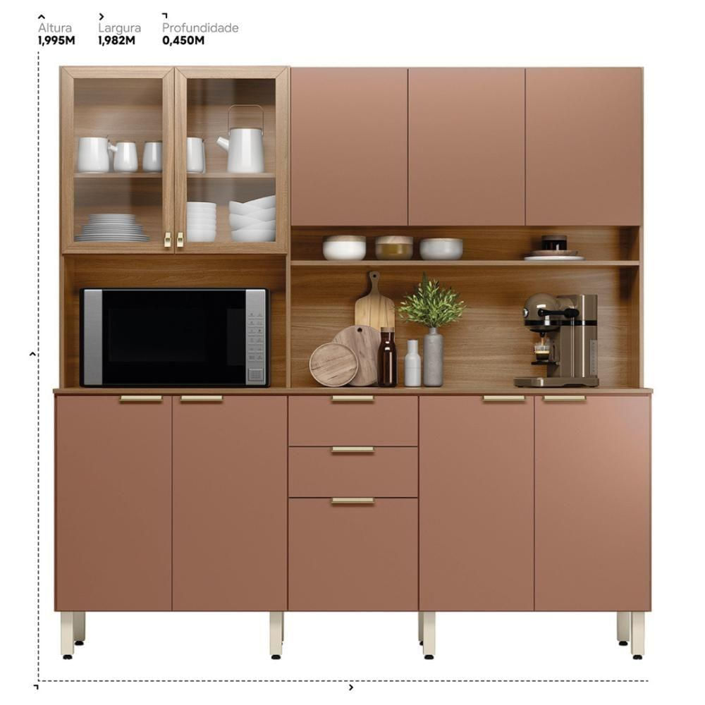 Encontraproduto.com.br - Cozinha Compacta 10 Portas 2 Gavetas Amora Demobile