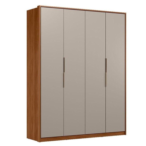 Encontraproduto.com.br - Guarda-Roupa Casal Attore 4 PT 3 GV Nogueira e Nude