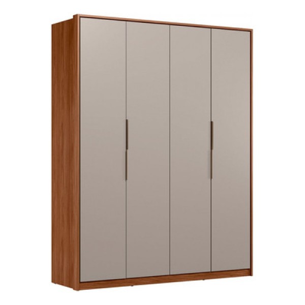 Encontraproduto.com.br - Guarda-Roupa Casal Attore 4 PT 3 GV Nogueira e Nude