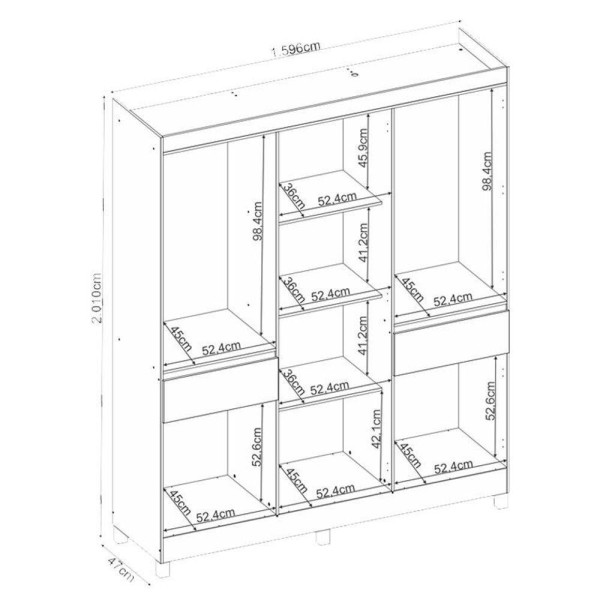 Encontraproduto.com.br - Guarda Roupa Casal com Pés 6 Portas 2 Gavetas Mauá Demobile