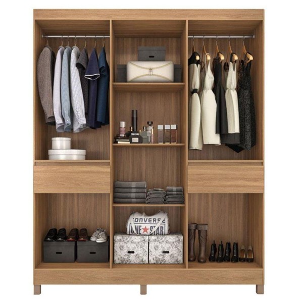 Encontraproduto.com.br - Guarda Roupa Casal com Pés 6 Portas 2 Gavetas Mauá Demobile