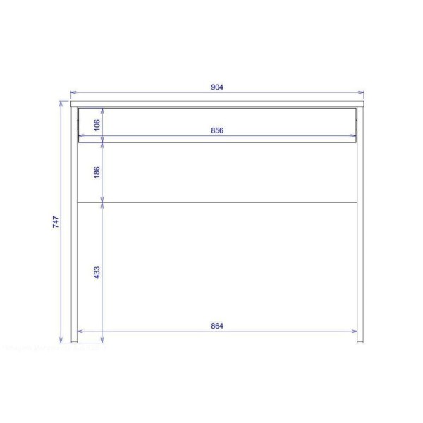 Encontraproduto.com.br - Mesa Computador Escrivaninha Facility 1 Gaveta - Branco - Demóbile