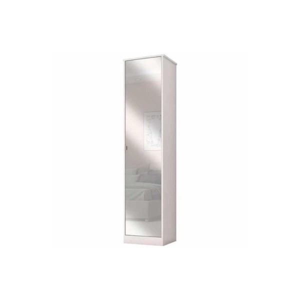 Encontraproduto.com.br - Armário Sapateira Quarto Reflex c/ 1 Porta c/ Espelho Branco - Demóbile