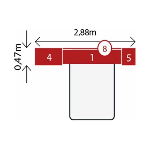 Encontraproduto.com.br - Quarto Demóbile Iv 4 Peças (1 Armário Aéreo + 1 Guarda Roupa + 2 Complementos) Qcm58 Amendola-branco
