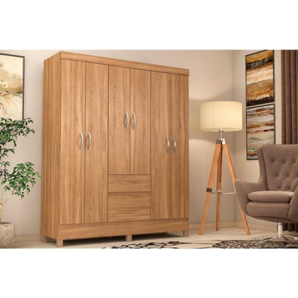 Guarda Roupa 6 Portas  e 2 Gavetas Flash II Amêndola - Demóbile