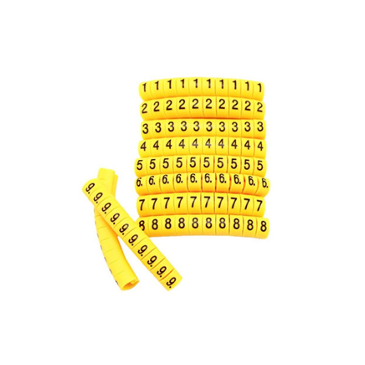Encontraproduto.com.br - Anilha Com Número 0 A 9 Para Cabo 10mm Com 100 Peças Dual Comp