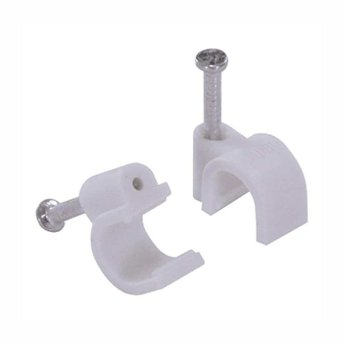 Encontraproduto.com.br - Fixa Fio Dual Comp RG6 7Mm Com 25 Peças Branco