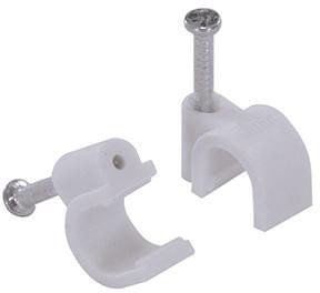 Encontraproduto.com.br - Fixa Fio Dual Comp RG6 7Mm Com 25 Peças Branco
