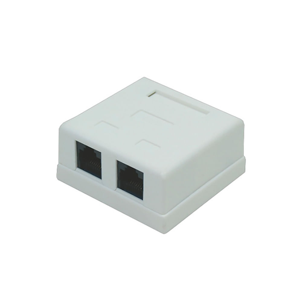 Encontraproduto.com.br - Caixa Sobrepor Speedlan 2 Keystone Cat.5E Branco