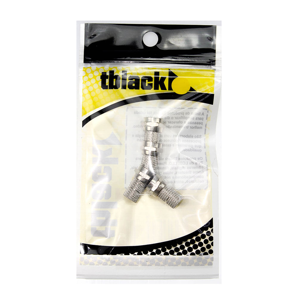 Encontraproduto.com.br - Conector F Rosca RG59 Com 4 peças Tblack