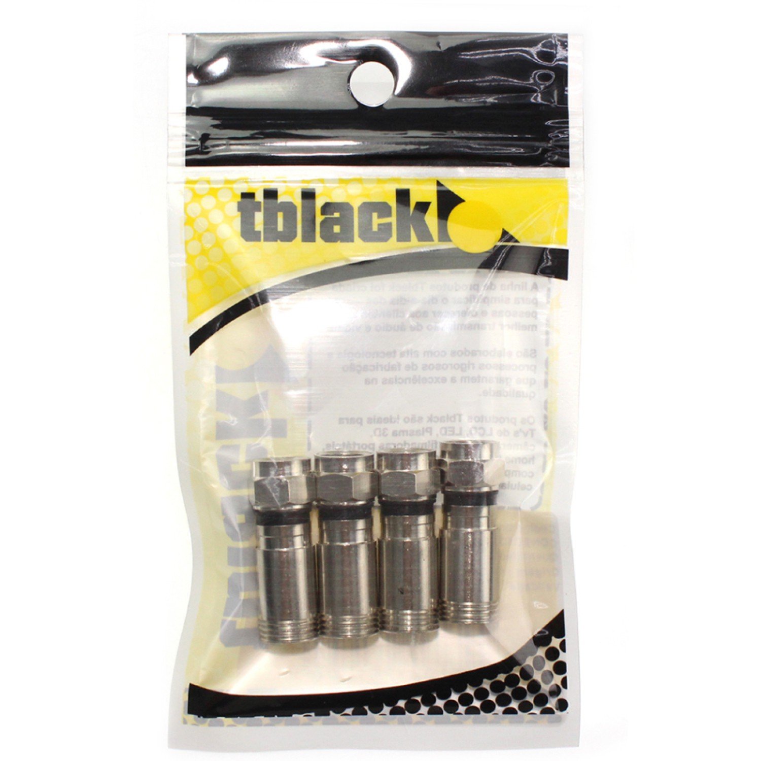 Encontraproduto.com.br - Conector F Compressão RG59 com 4 peças Tblack